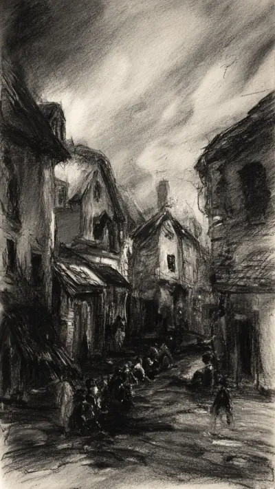 Charcoal art style example