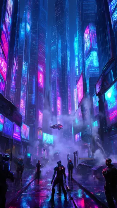 Cyberpunk art style example