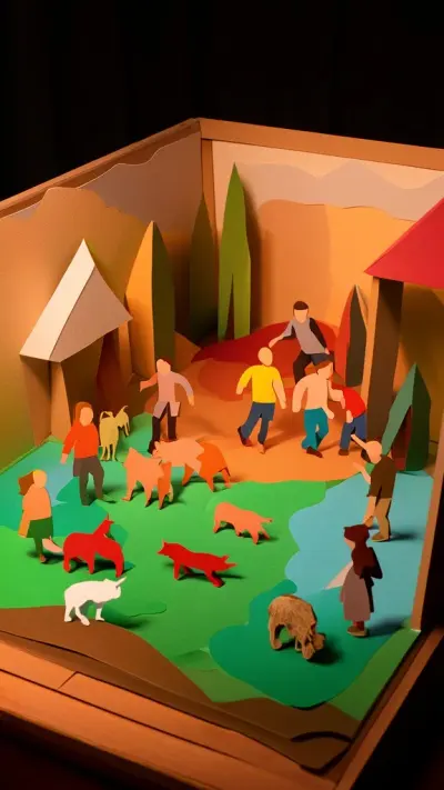 Papercraft art style example