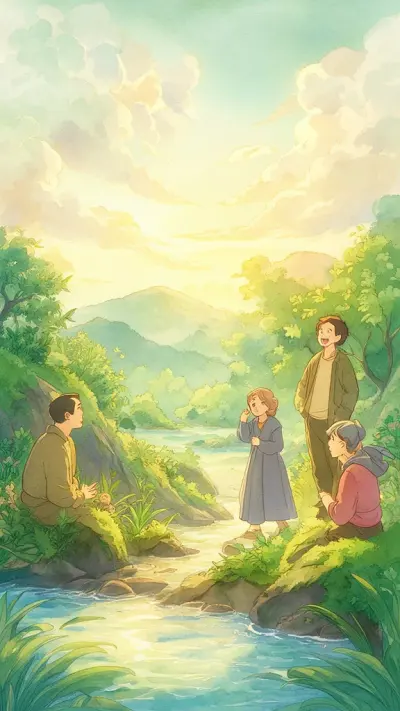 Studio Ghibli art style example